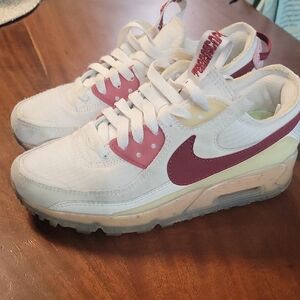 Nike  White and Burgundy Sneakers